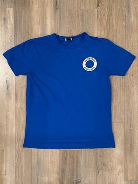 Burberry Royal Blue Graphic Crew Neck T-Shirt